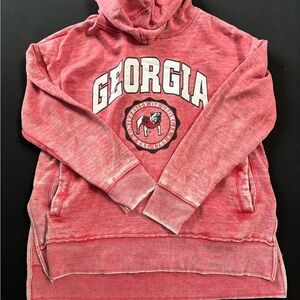 Georgia University Red Hoodie With Pockets